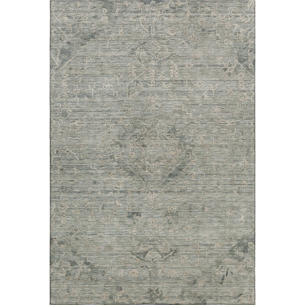 Premium Machine Washable Mayfield AMF1111 Sage 2'6" x 3'10" Rug. Picture 1