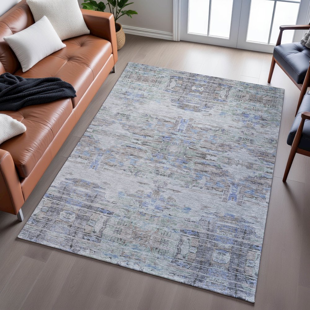 Premium Machine Washable Mayfield AMF1112 Taupe 2'6" x 3'10" Rug. Picture 6