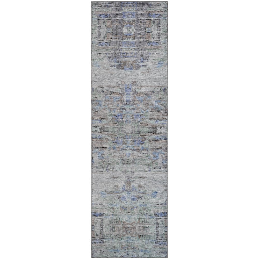 Premium Machine Washable Mayfield AMF1112 Taupe 2'3" x 7'6" Runner Rug. Picture 1