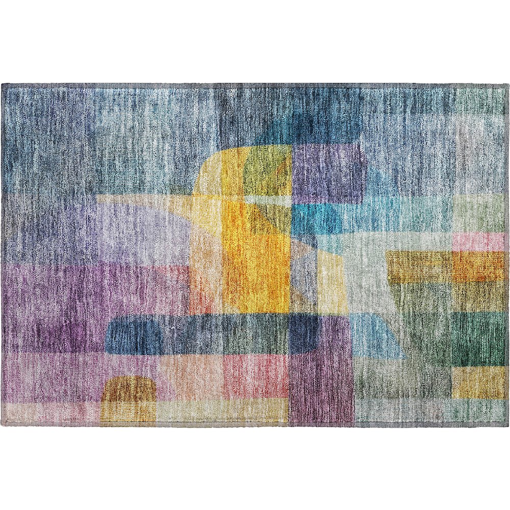 Premium Machine Washable Mayfield AMF1113 Blue 1'8" x 2'6" Rug. Picture 1