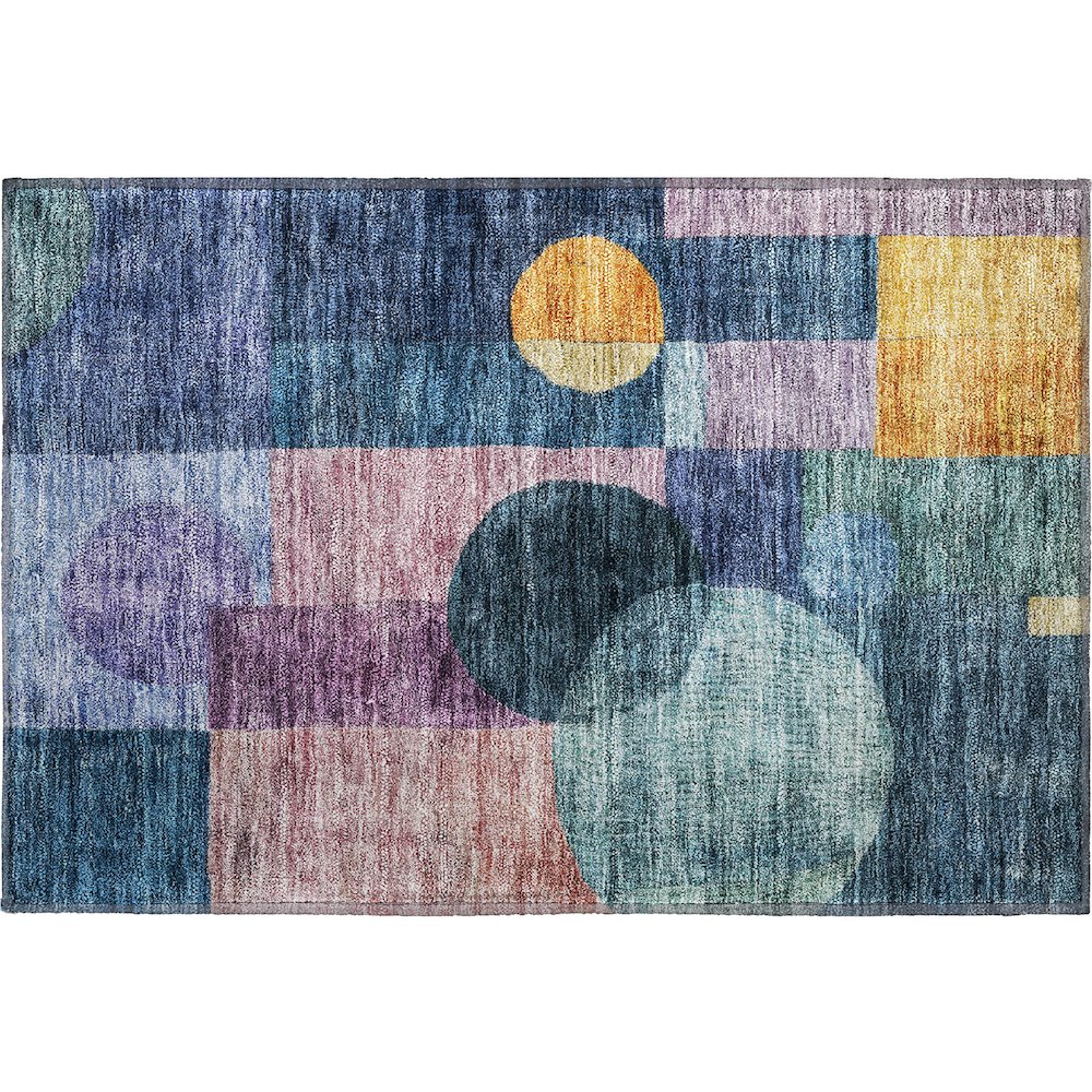 Premium Machine Washable Mayfield AMF1114 Blue 1'8" x 2'6" Rug. Picture 1