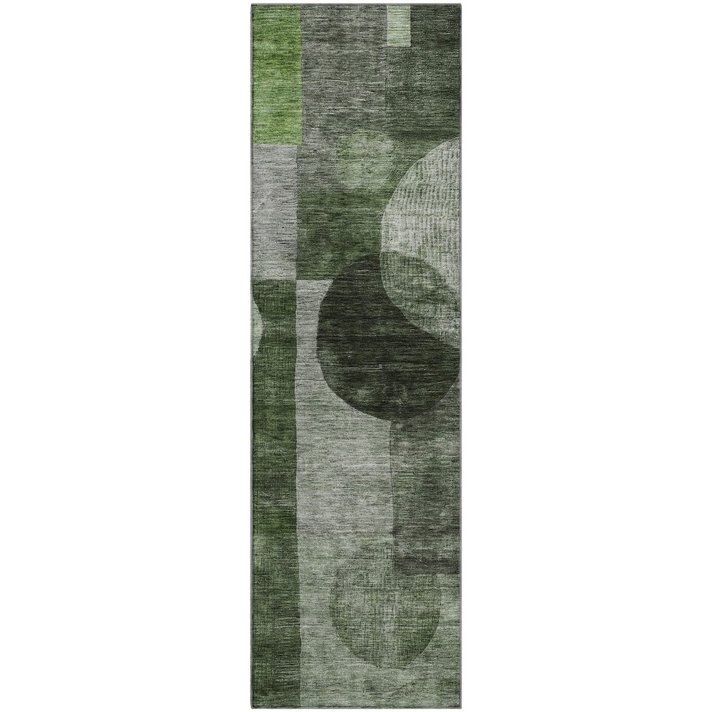 Premium Machine Washable Mayfield AMF1114 Fern 2'3" x 7'6" Runner Rug. Picture 1