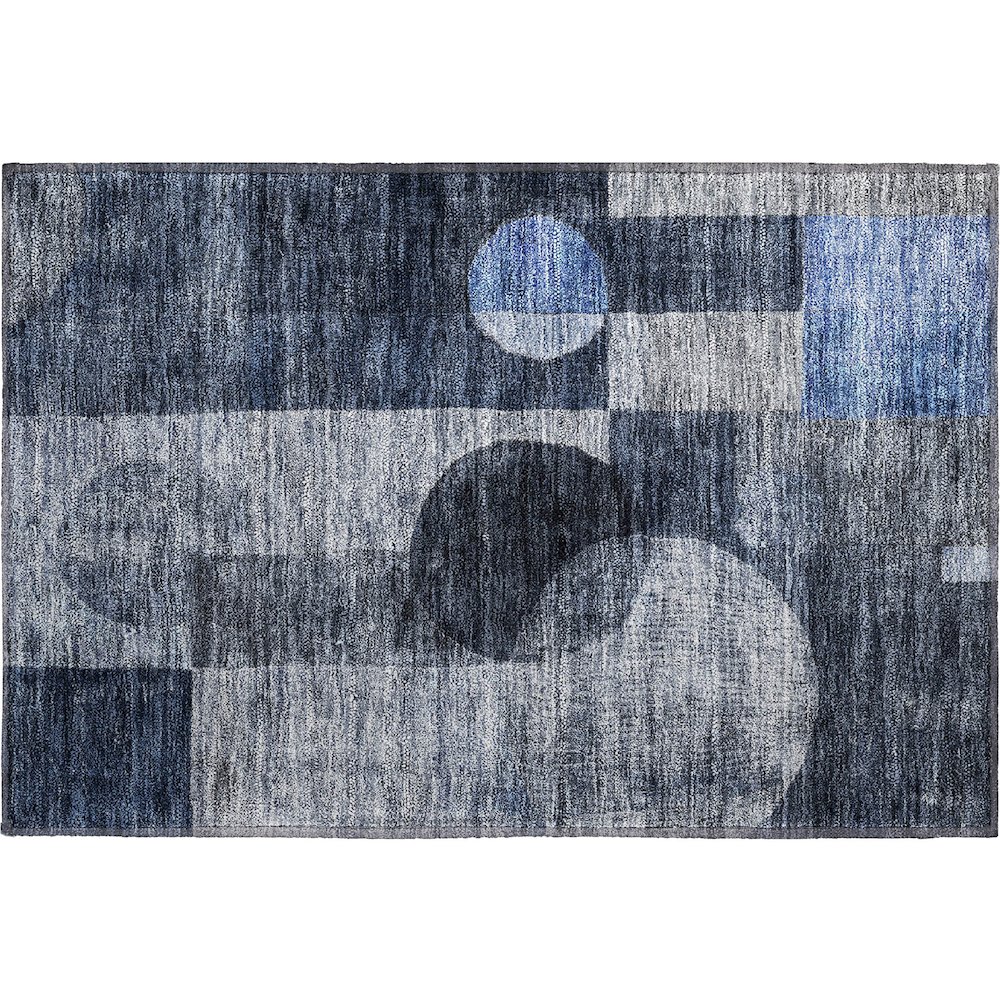 Premium Machine Washable Mayfield AMF1114 Navy 1'8" x 2'6" Rug. Picture 1