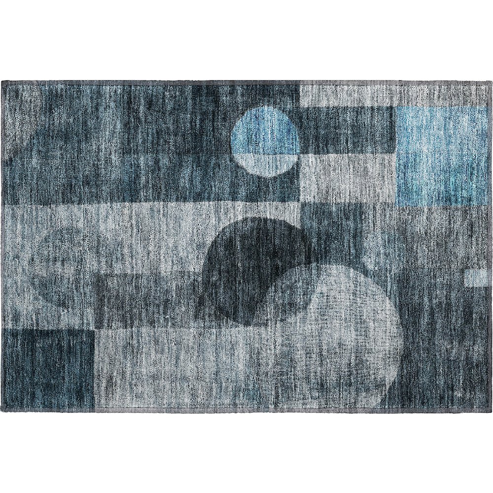 Premium Machine Washable Mayfield AMF1114 Teal 1'8" x 2'6" Rug. Picture 1