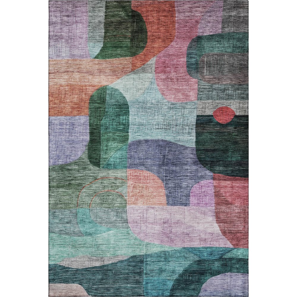 Premium Machine Washable Mayfield AMF1115 Green 2'6" x 3'10" Rug. Picture 1