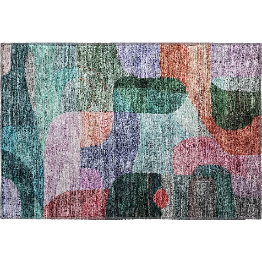 Premium Machine Washable Mayfield AMF1115 Green 1'8" x 2'6" Rug. Picture 1