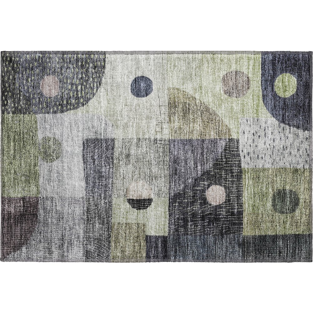 Premium Machine Washable Mayfield AMF1117 Aloe 1'8" x 2'6" Rug. Picture 1