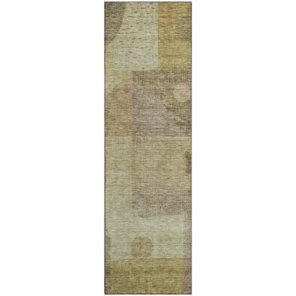 Premium Machine Washable Mayfield AMF1117 Beige 2'3" x 7'6" Runner Rug. Picture 1