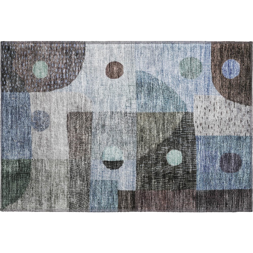 Premium Machine Washable Mayfield AMF1117 Blue 1'8" x 2'6" Rug. Picture 1