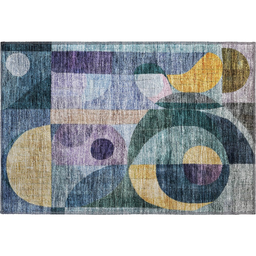 Premium Machine Washable Mayfield AMF1118 Blue 1'8" x 2'6" Rug. Picture 1
