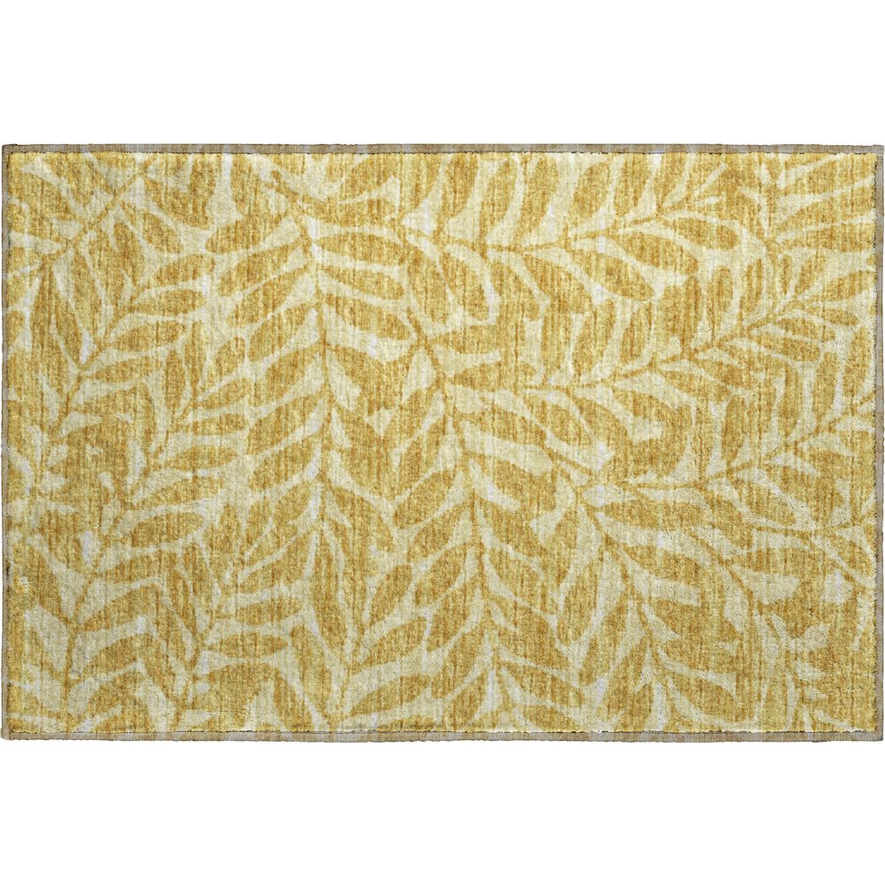 Premium Machine Washable Mayfield  Gilded 1'8" x 2'6" Rug. Picture 1