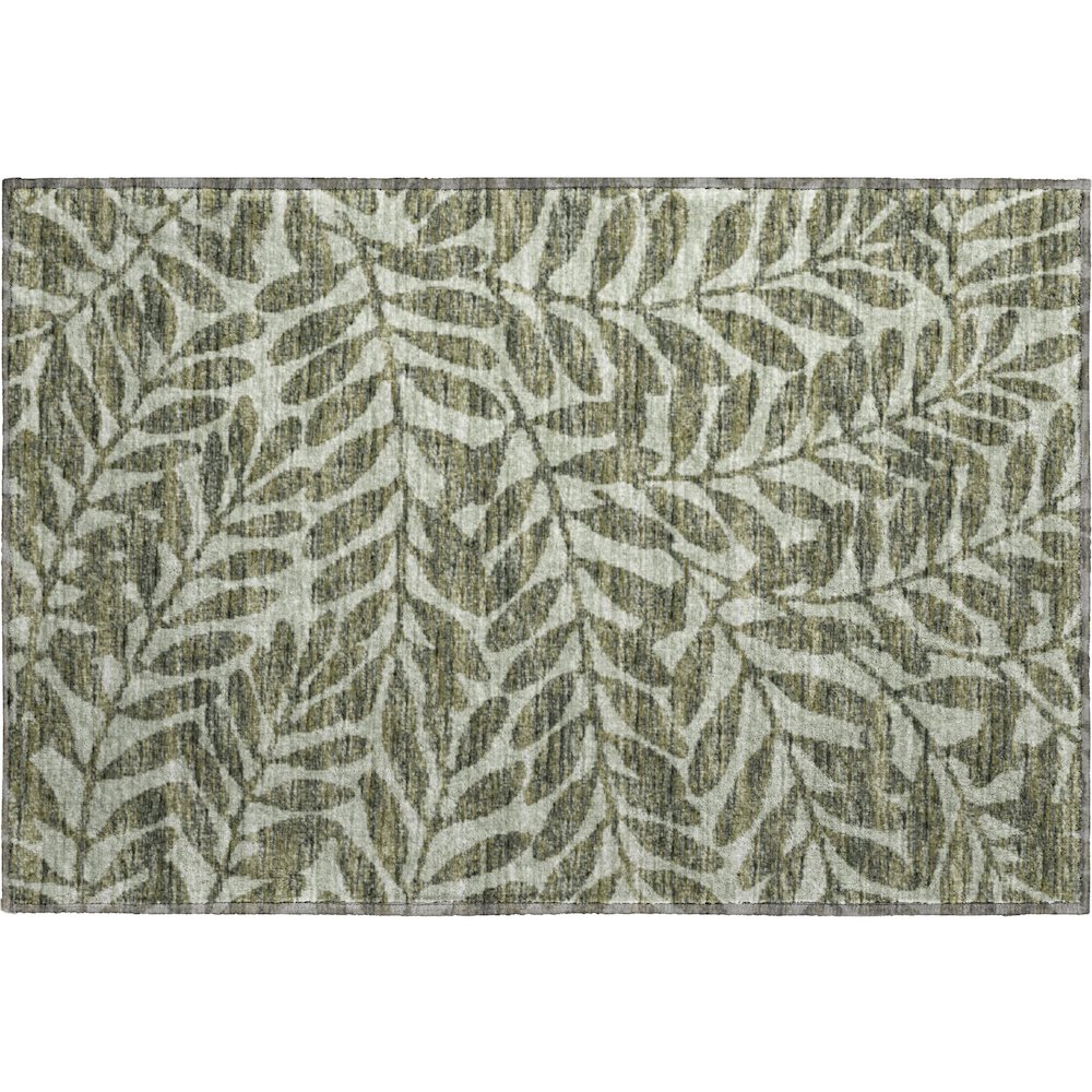 Premium Machine Washable Mayfield  Green 1'8" x 2'6" Rug. Picture 1
