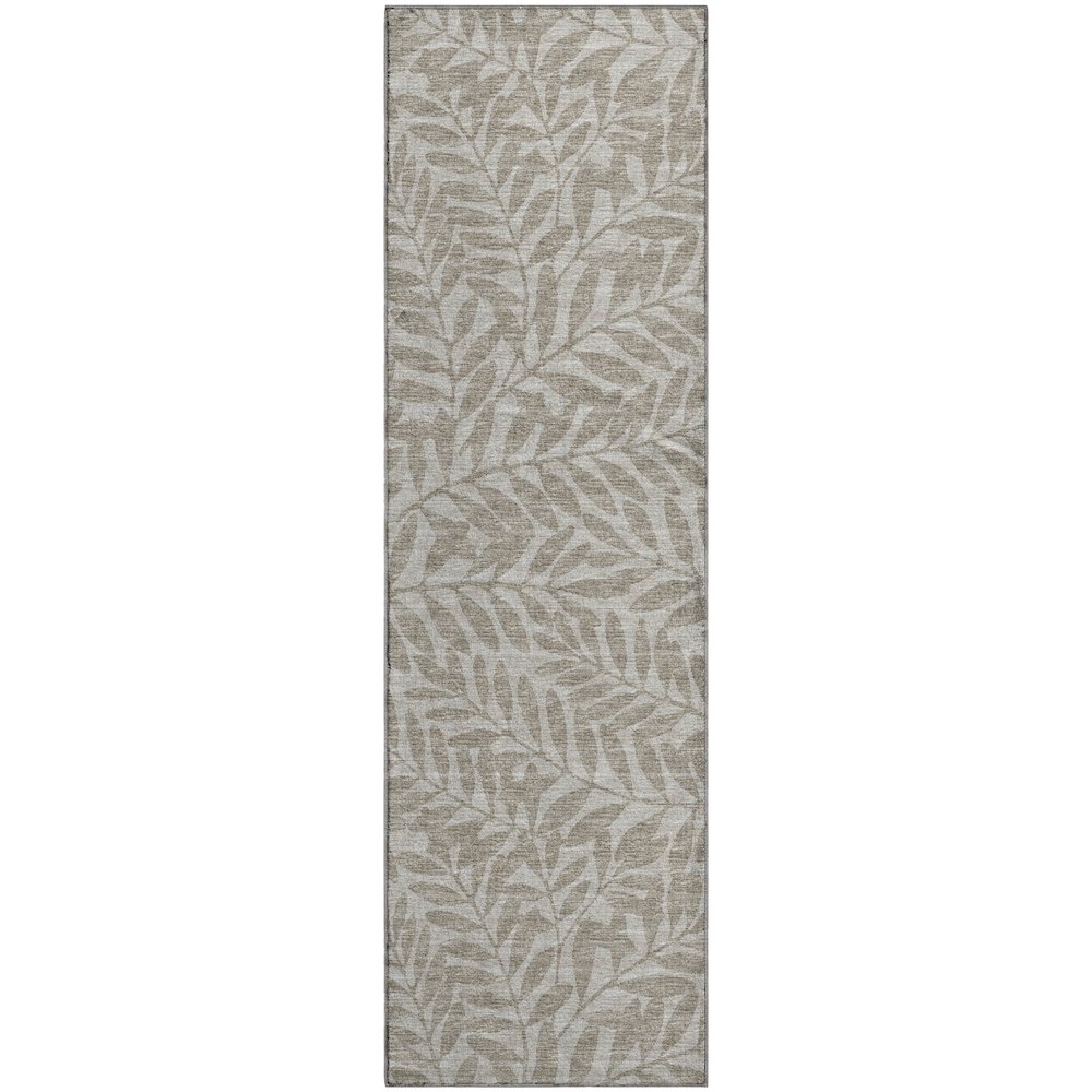 Premium Machine Washable Mayfield  Taupe 2'3" x 7'6" Runner Rug. Picture 1