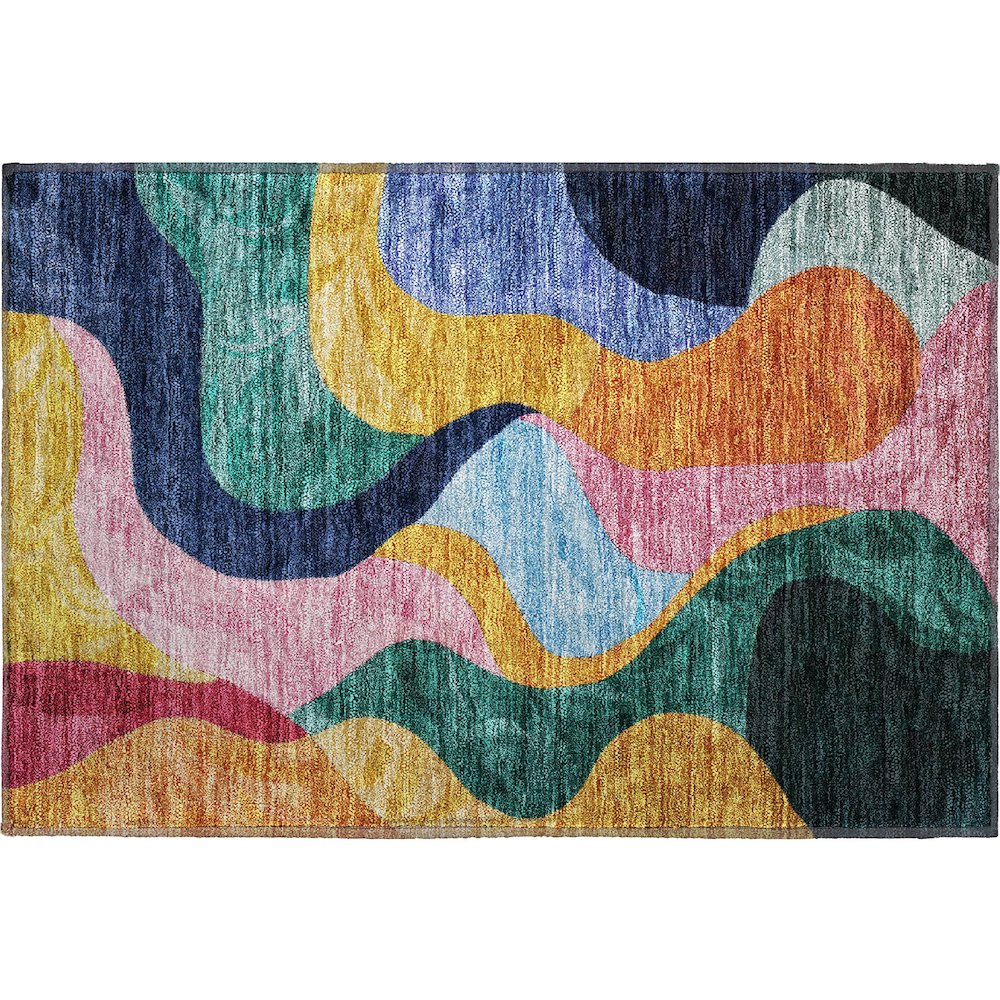 Premium Machine Washable Mayfield AMF1120 Green 1'8" x 2'6" Rug. Picture 1