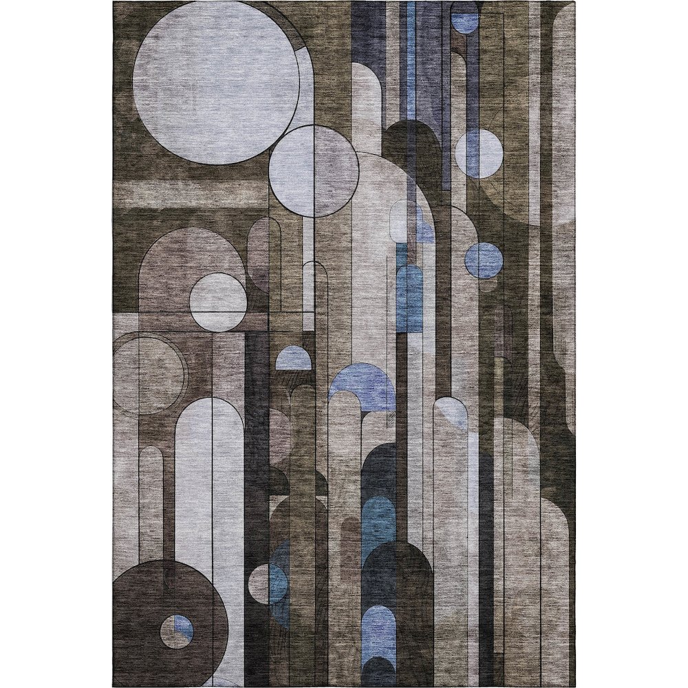 Premium Machine Washable Mayfield AMF1125 Brown 2'6" x 3'10" Rug. Picture 1