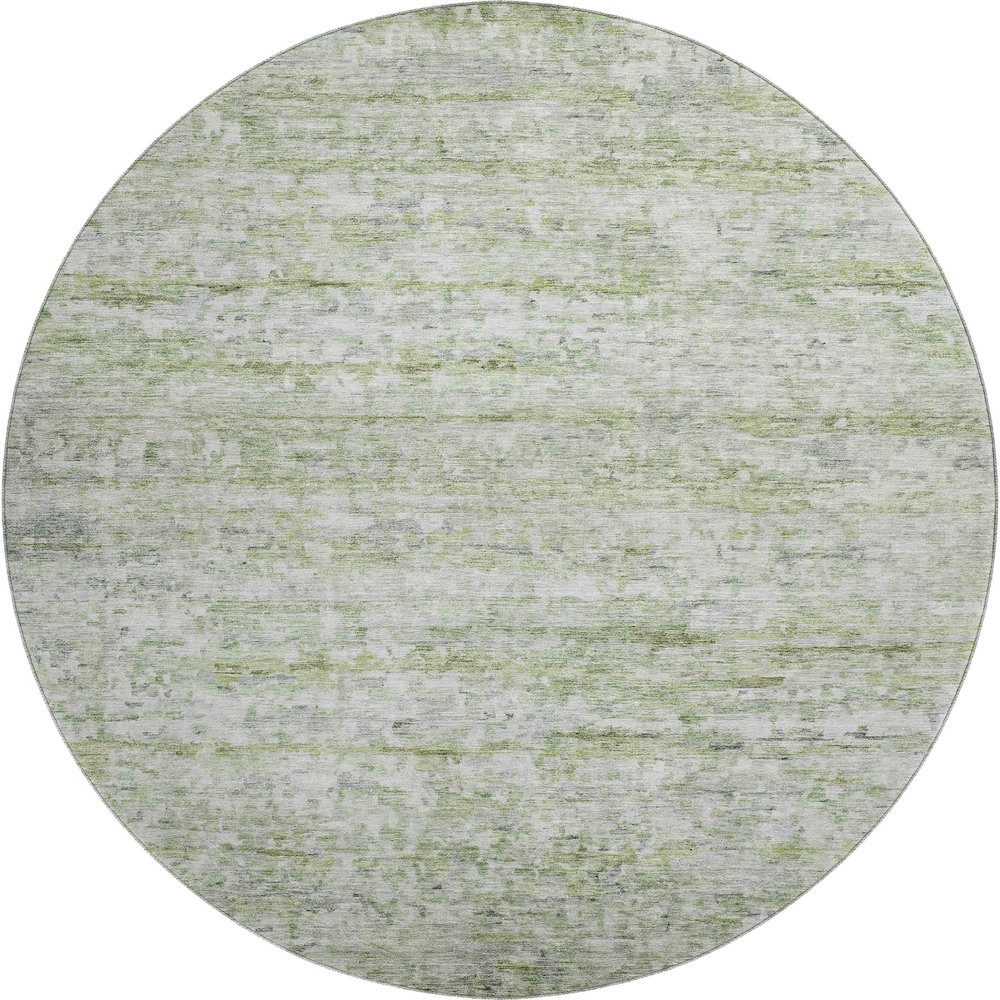 Premium Machine Washable Mayfield AMF1127 Aloe 8' x 8' Round Rug. Picture 1