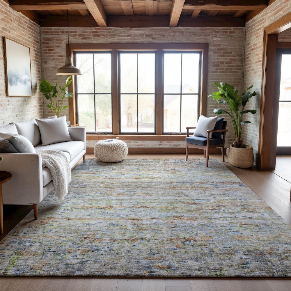 Premium Machine Washable Mayfield AMF1127 Copper 2'6" x 3'10" Rug. Picture 5