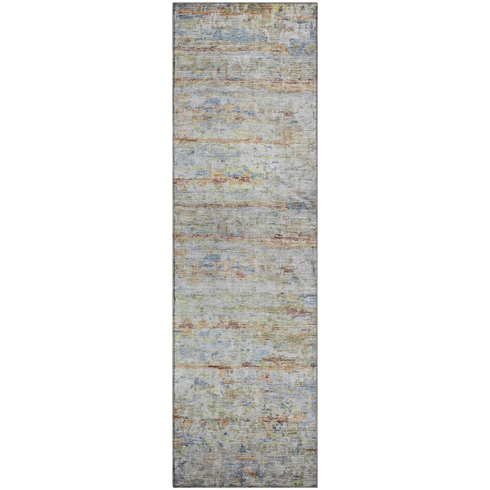 Premium Machine Washable Mayfield AMF1127 Copper 2'3" x 7'6" Runner Rug. Picture 1