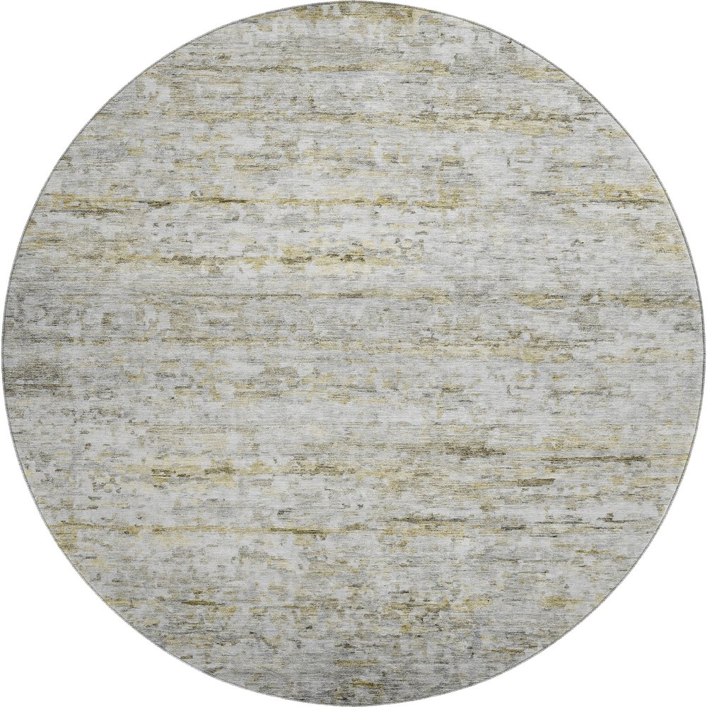 Premium Machine Washable Mayfield AMF1127 Taupe 8' x 8' Round Rug. Picture 1