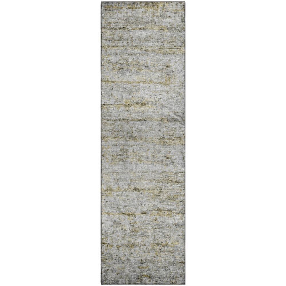 Premium Machine Washable Mayfield AMF1127 Taupe 2'3" x 7'6" Runner Rug. Picture 1