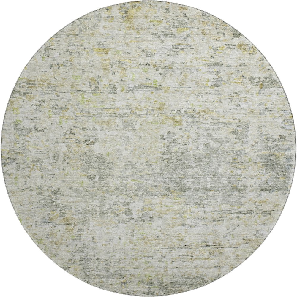 Premium Machine Washable Mayfield AMF1128 Sage 8' x 8' Round Rug. Picture 1