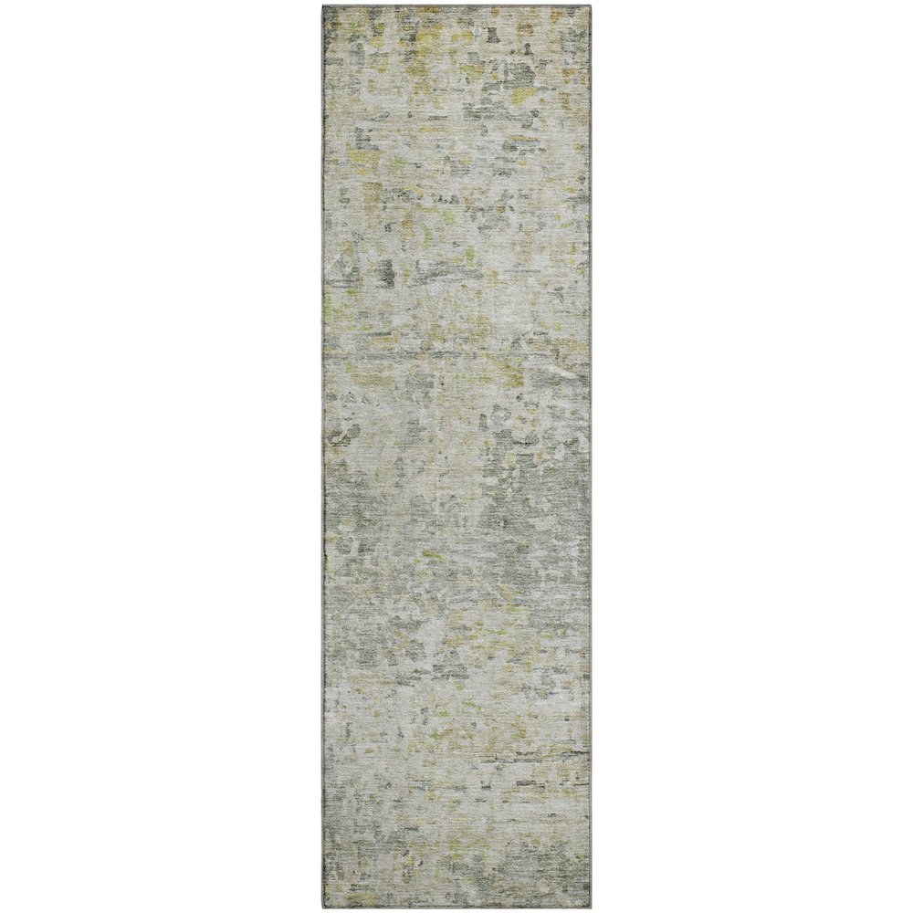 Premium Machine Washable Mayfield AMF1128 Sage 2'3" x 7'6" Runner Rug. Picture 1