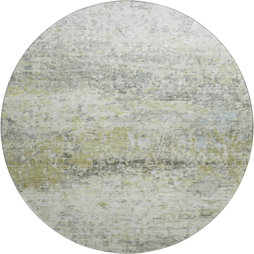Premium Machine Washable Mayfield AMF1129 Aloe 8' x 8' Round Rug. Picture 1