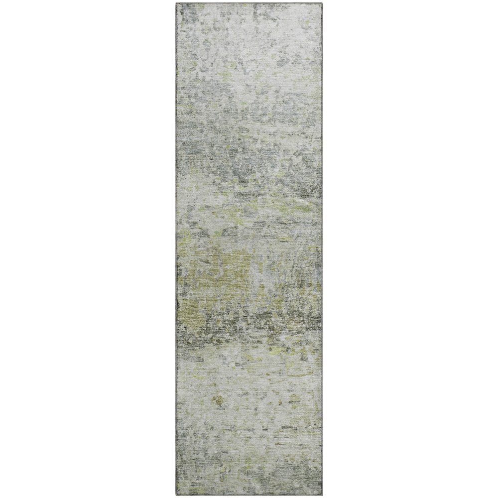 Premium Machine Washable Mayfield AMF1129 Aloe 2'3" x 7'6" Runner Rug. Picture 1