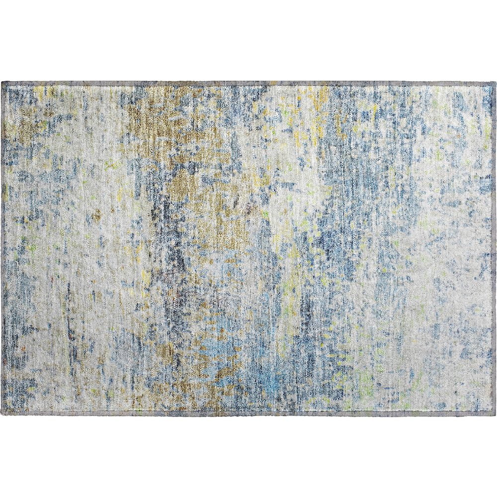 Premium Machine Washable Mayfield AMF1129 Blue 1'8" x 2'6" Rug. Picture 1