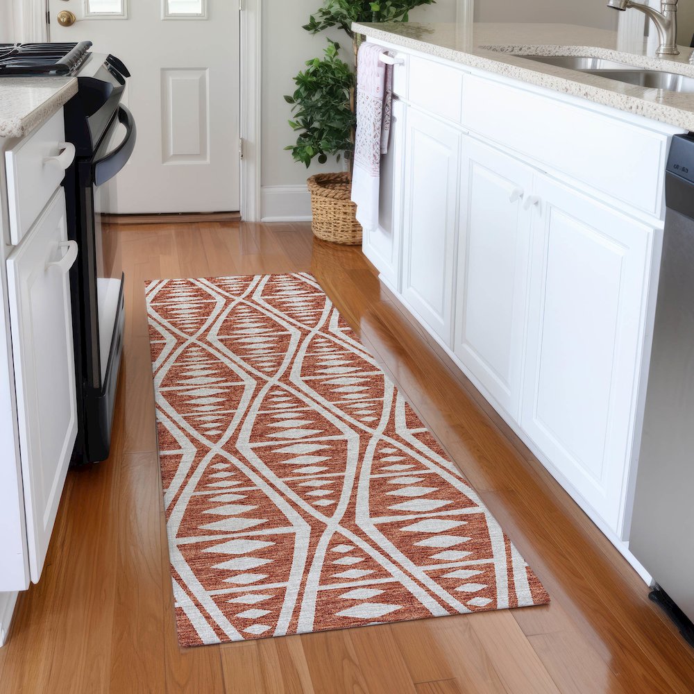 Premium Machine Washable Mayfield  Canyon 2'3" x 7'6" Runner Rug. Picture 5