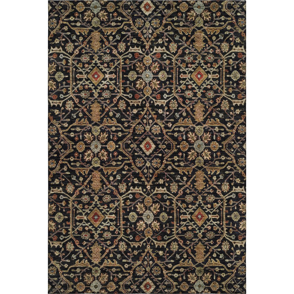 Premium Machine Washable Mayfield AMF1130 Black 2'6" x 3'10" Rug. Picture 1