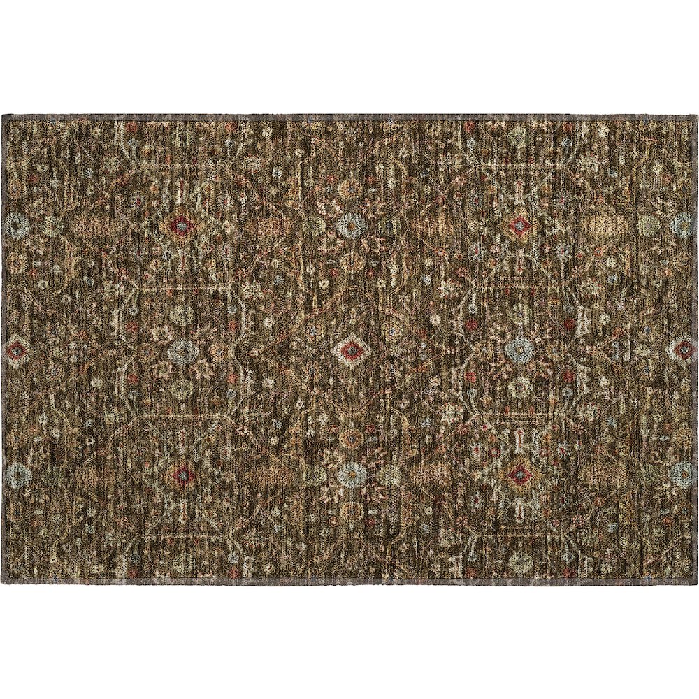 Premium Machine Washable Mayfield AMF1130 Chocolate 1'8" x 2'6" Rug. Picture 1