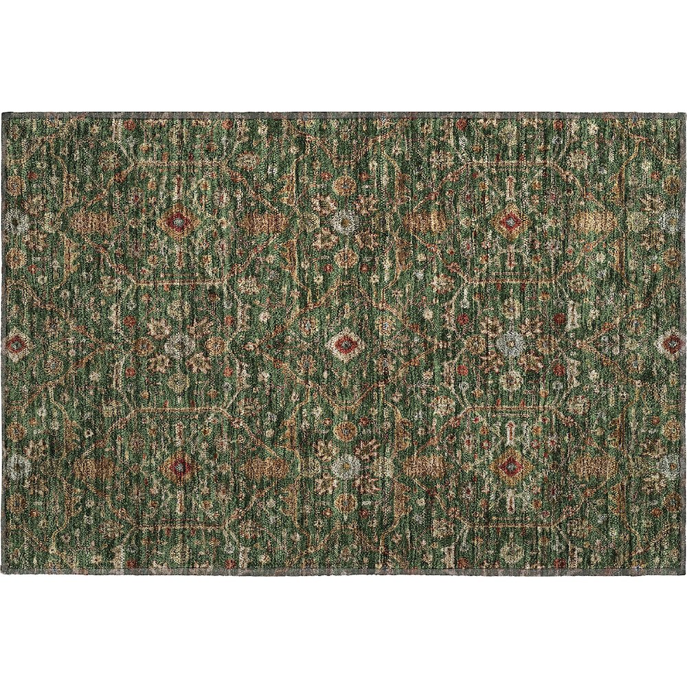 Premium Machine Washable Mayfield AMF1130 Emerald 1'8" x 2'6" Rug. Picture 1
