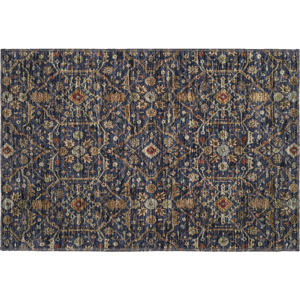 Premium Machine Washable Mayfield AMF1130 Navy 1'8" x 2'6" Rug. Picture 1