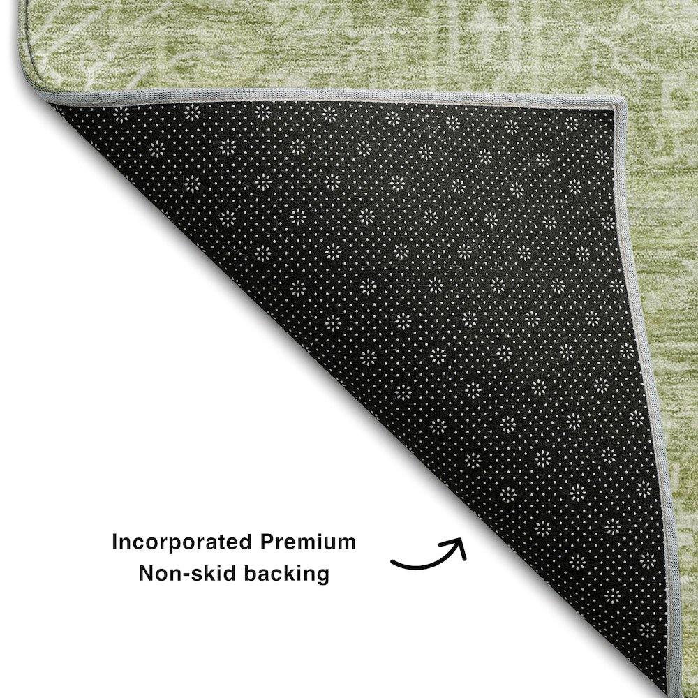 Premium Machine Washable Mayfield AMF1133 Aloe 1'8" x 2'6" Rug. Picture 2