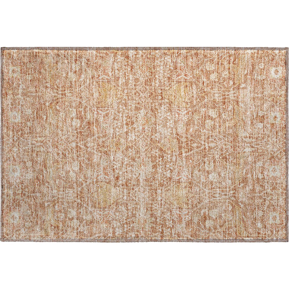 Premium Machine Washable Mayfield AMF1133 Coral 1'8" x 2'6" Rug. Picture 1