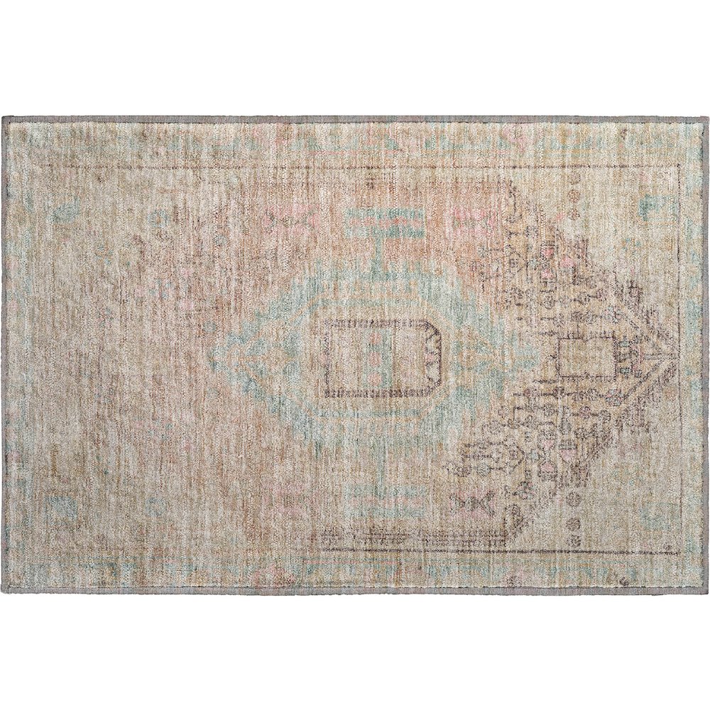 Premium Machine Washable Mayfield AMF1134 Pink 1'8" x 2'6" Rug. Picture 1