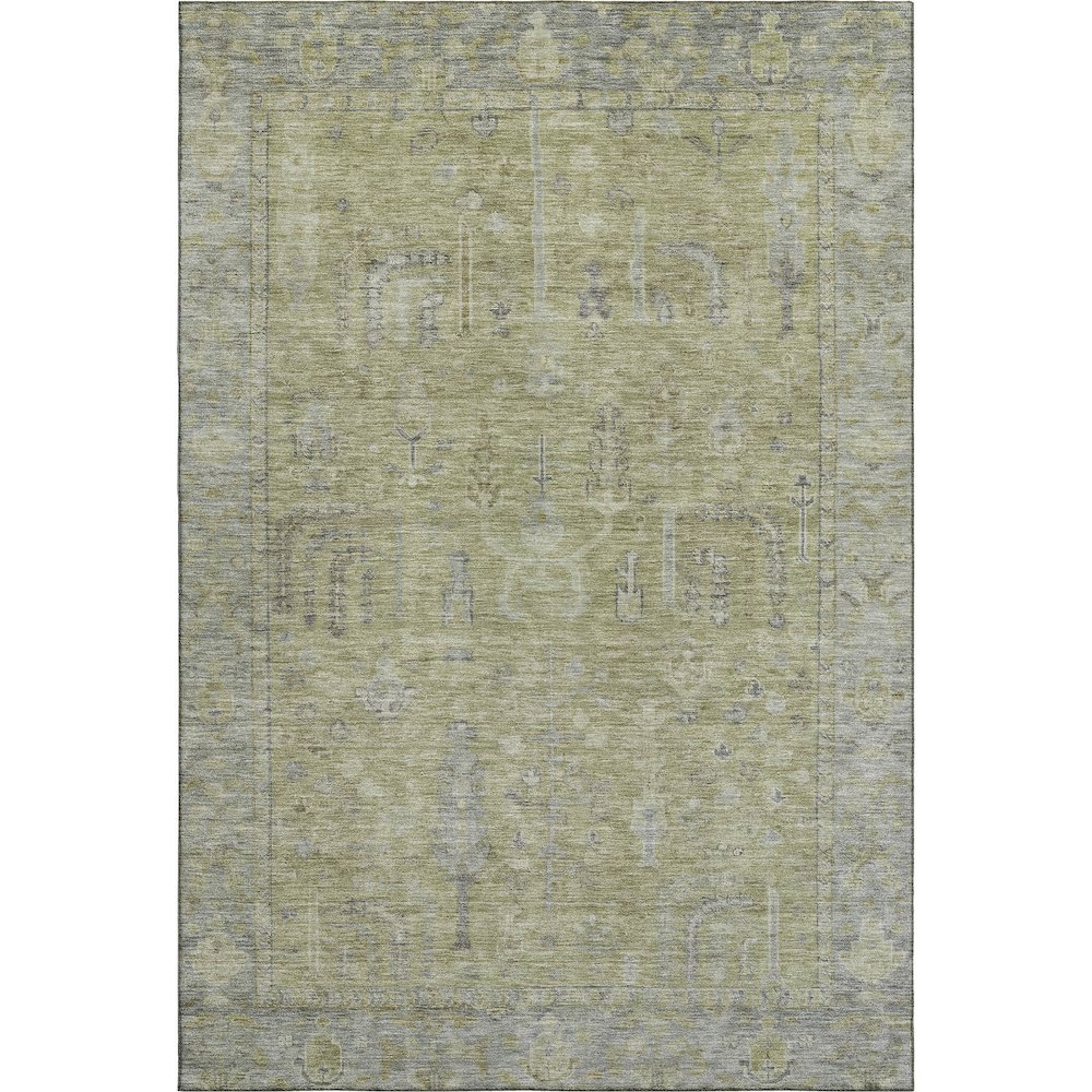Premium Machine Washable Mayfield AMF1135 Aloe 2'6" x 3'10" Rug. Picture 1