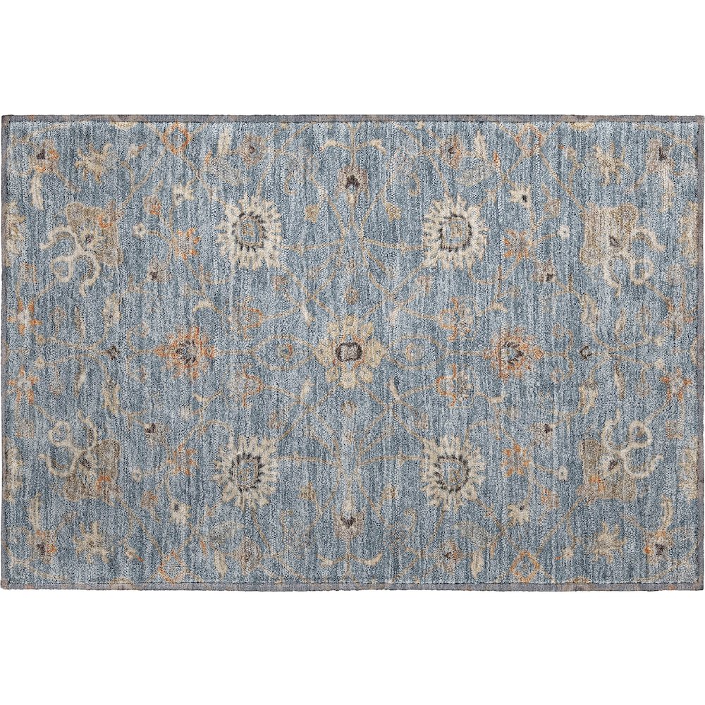 Premium Machine Washable Mayfield AMF1137 Denim 1'8" x 2'6" Rug. Picture 1