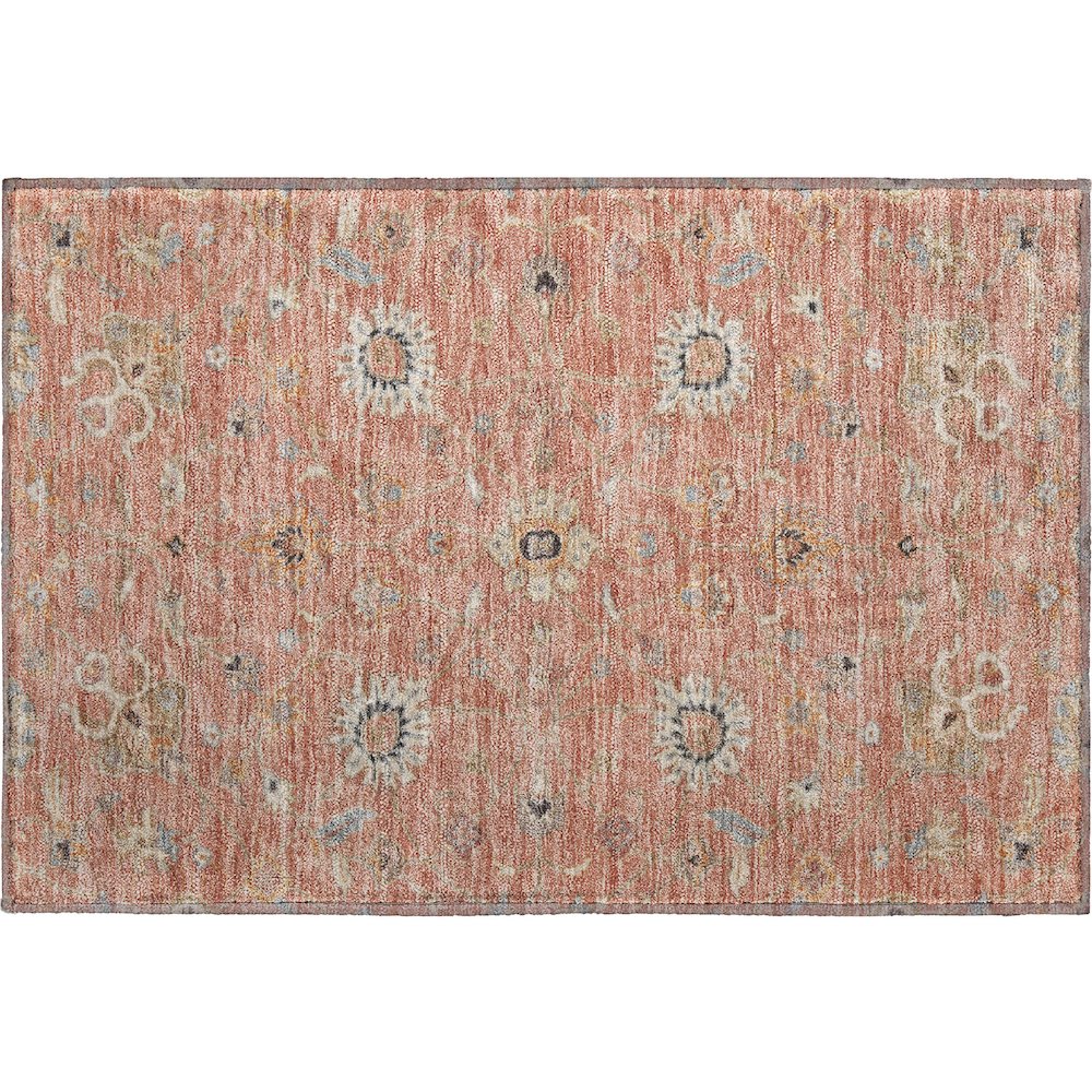 Premium Machine Washable Mayfield AMF1137 Pink 1'8" x 2'6" Rug. Picture 1