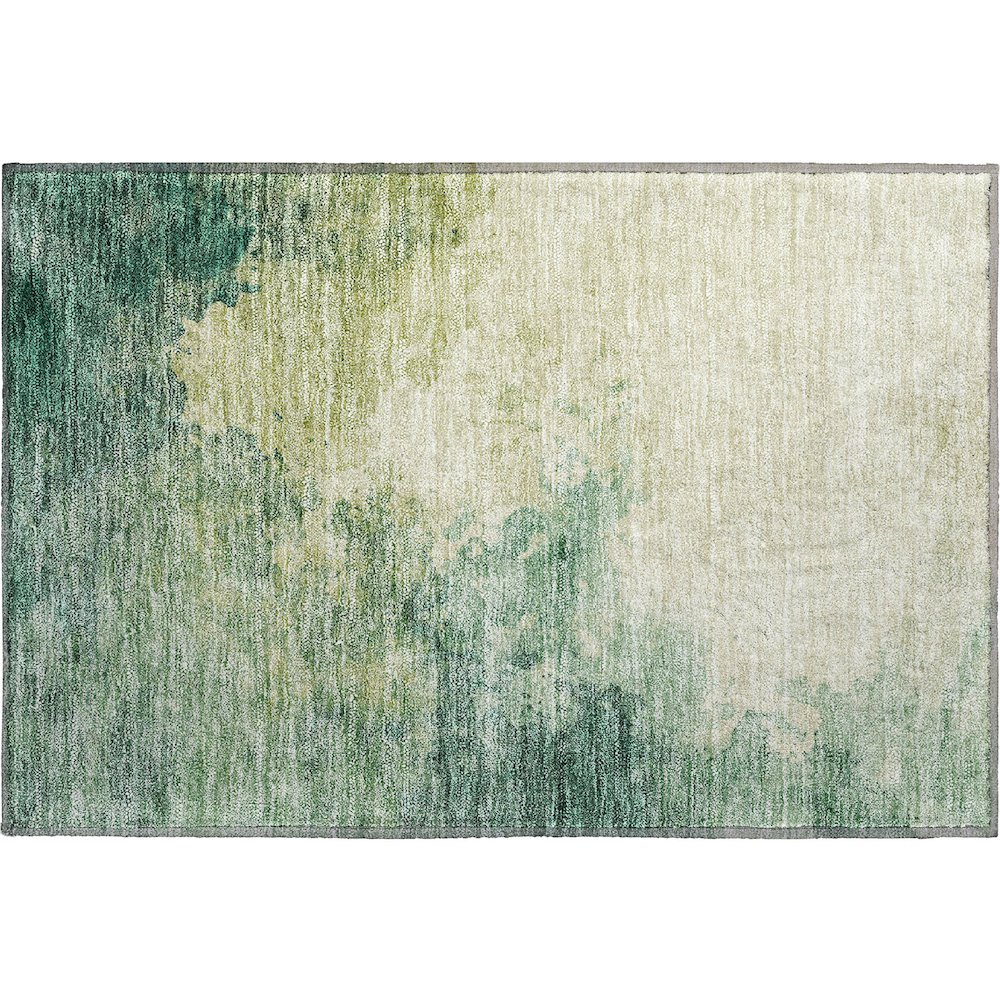 Premium Machine Washable Mayfield AMF1138 Green 1'8" x 2'6" Rug. Picture 1