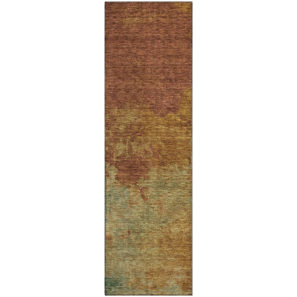 Premium Machine Washable Mayfield AMF1138 Paprika 2'3" x 7'6" Runner Rug. Picture 1