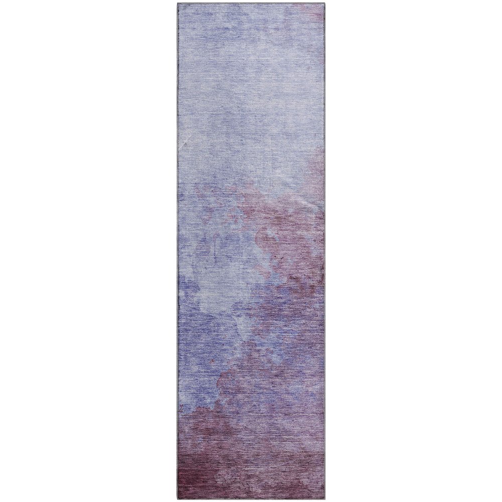 Premium Machine Washable Mayfield AMF1138 Purple 2'3" x 7'6" Runner Rug. Picture 1