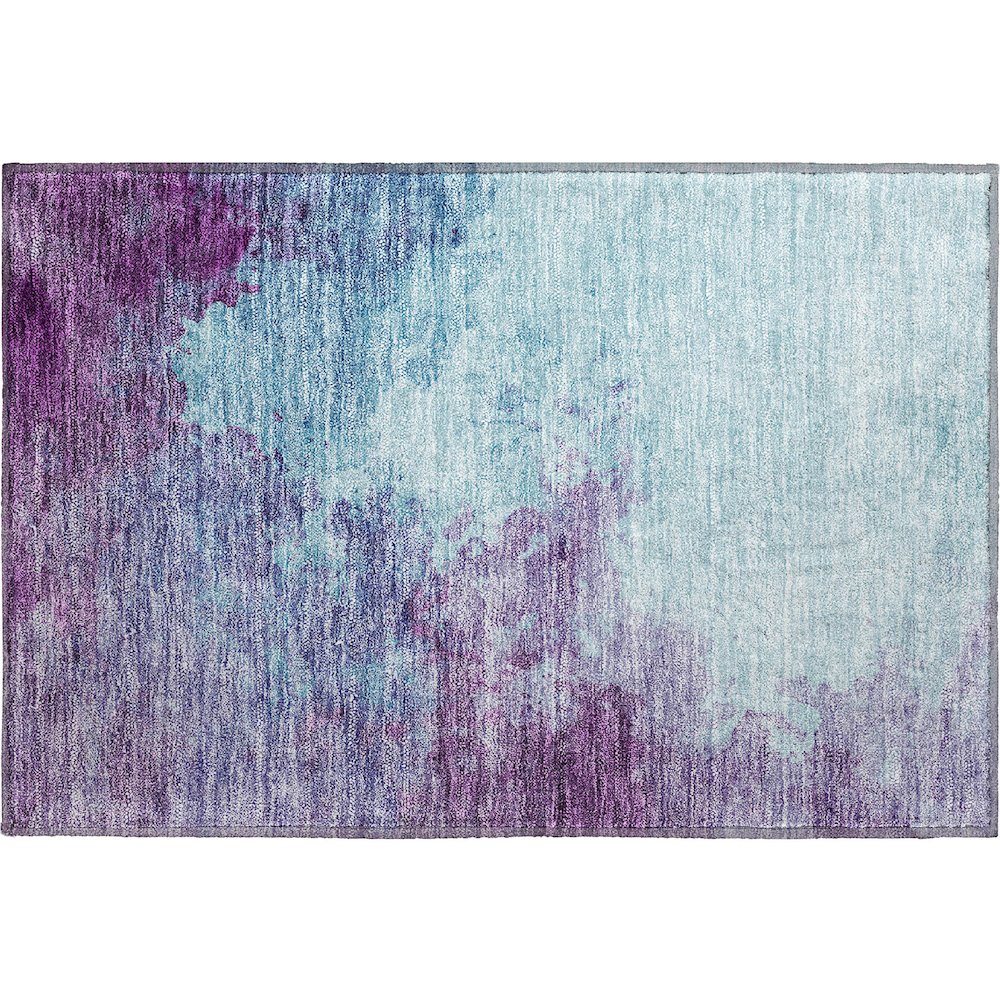 Premium Machine Washable Mayfield AMF1138 Sky 1'8" x 2'6" Rug. Picture 1