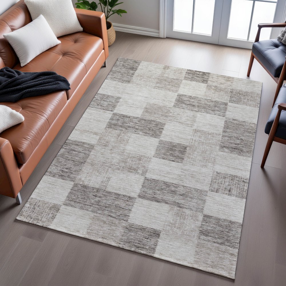 Premium Machine Washable Mayfield AMF1139 Beige 2'6" x 3'10" Rug. Picture 6