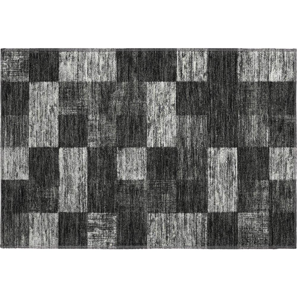 Premium Machine Washable Mayfield AMF1139 Black 1'8" x 2'6" Rug. Picture 1