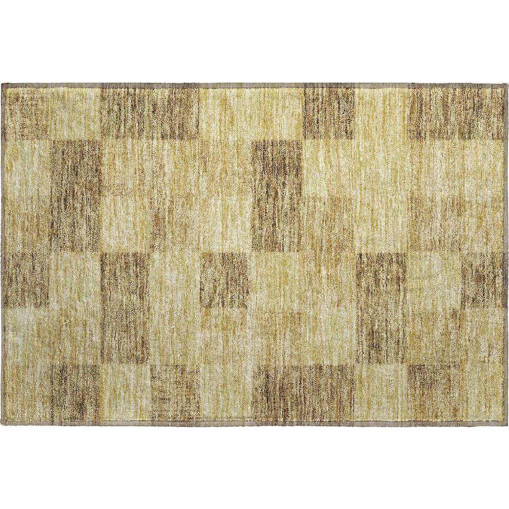 Premium Machine Washable Mayfield AMF1139 Gold 1'8" x 2'6" Rug. Picture 1
