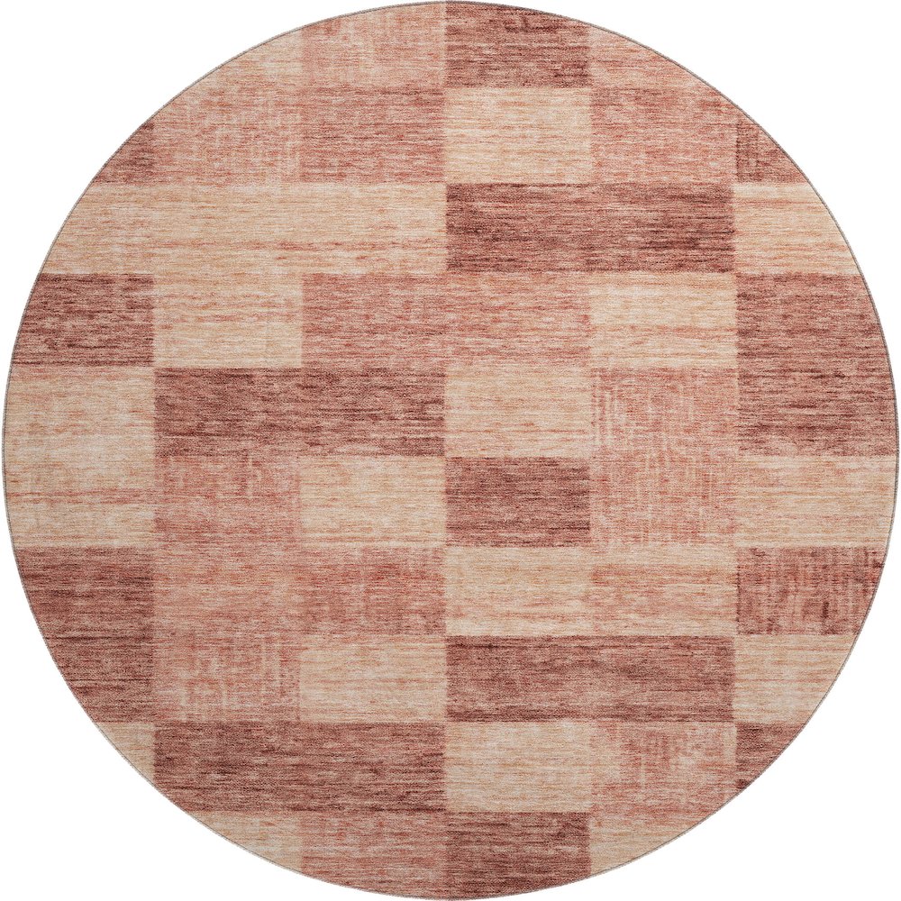 Premium Machine Washable Mayfield AMF1139 Paprika 8' x 8' Round Rug. Picture 1