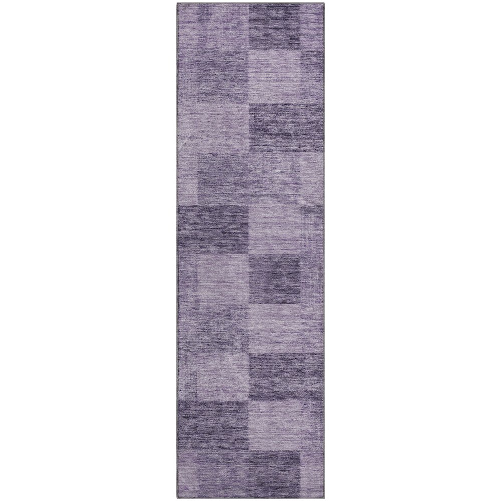 Premium Machine Washable Mayfield AMF1139 Purple 2'3" x 7'6" Runner Rug. Picture 1