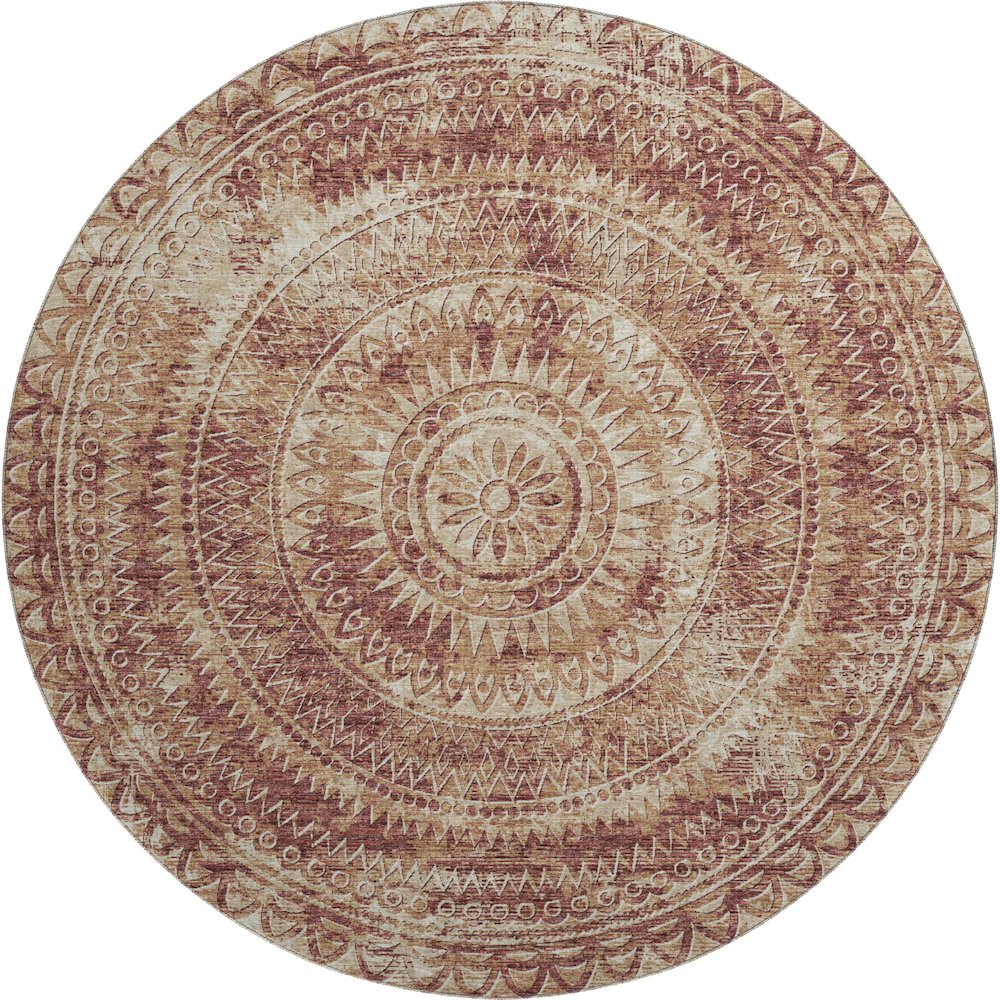 Premium Machine Washable Mayfield  Canyon 8' x 8' Round Rug. Picture 1